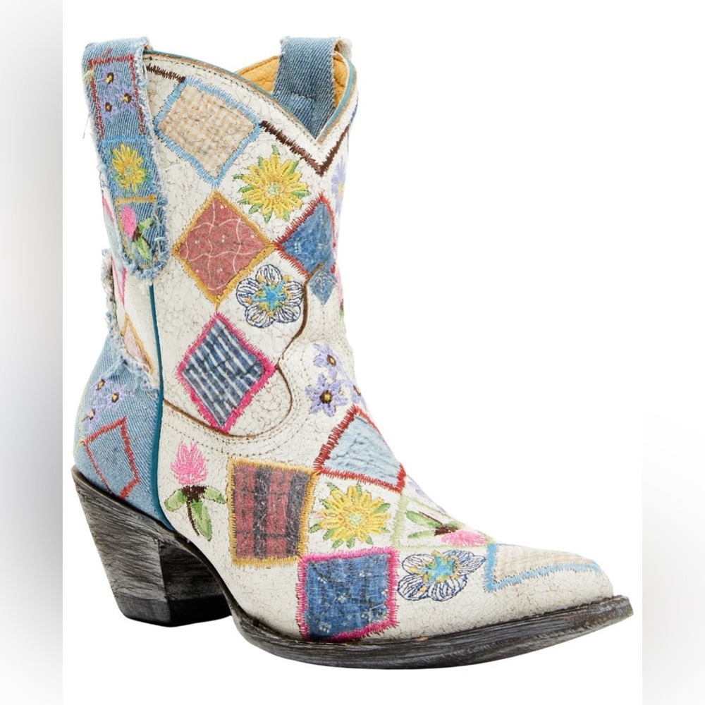 NIB Old Gringo Heirloom Yippee Ki Yay Patchwork & Leather Cowboy Boots Sz 7.5/8 - Picture 10 of 13